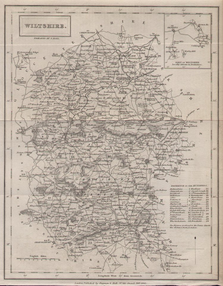 Map of Wiltshire - Hall